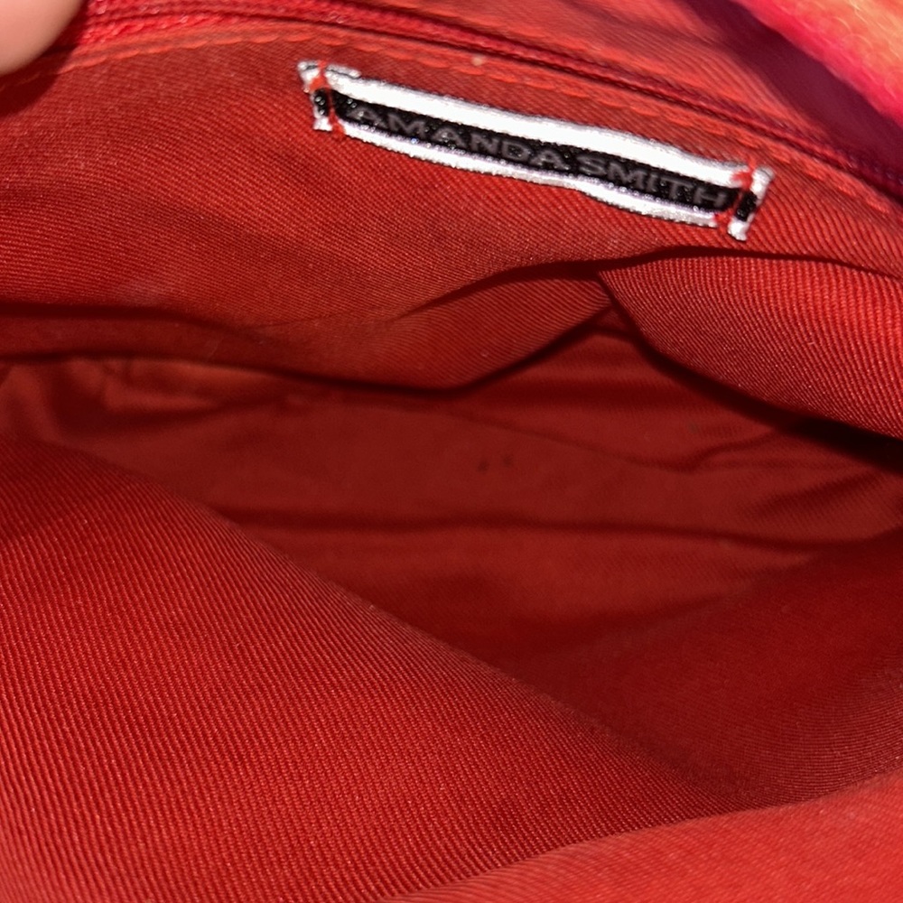 Amanda Smith Small Red Nylon Multi-pocket Crossbody Bag - Picture 6 of 12
